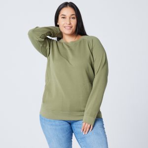 Unisex Pocket Crewneck Sweatshirt - Army