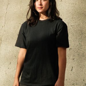 Women's Organic Unisex Style Crew Tee - Black