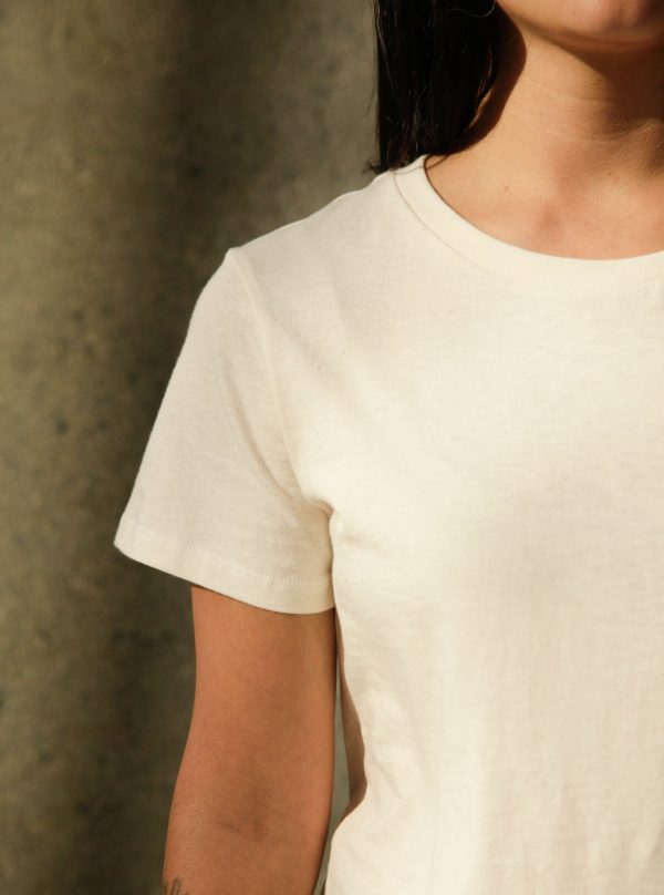 Women's Organic Crew Tee - Natural - Image 3