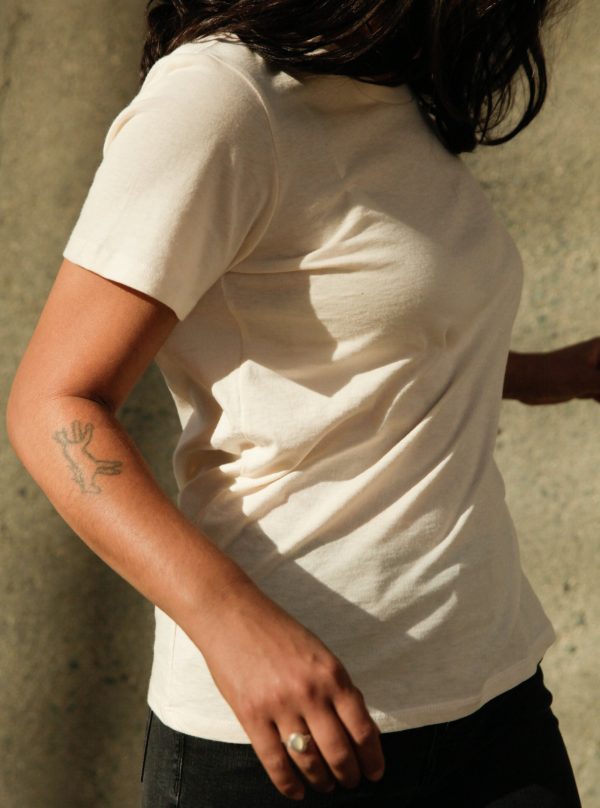 Women's Organic Crew Tee - Natural - Image 5