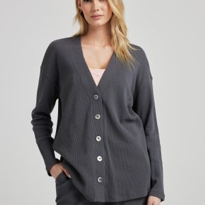 Relaxed Cardigan - Charcoal