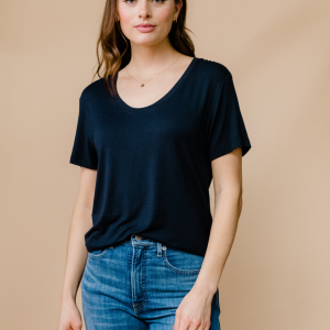 Mae Drapey Tee - Black