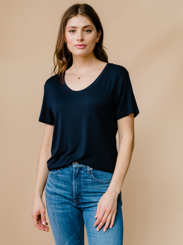 Mae Drapey Tee - Black