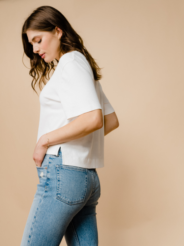 Maria Boxy Tee - White - Image 2