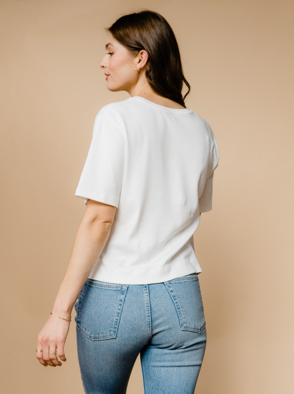 Maria Boxy Tee - White - Image 4