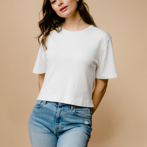 Maria Boxy Tee - White