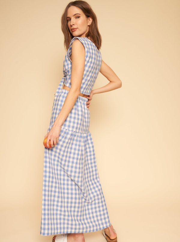 Valentina Top - Blue Gingham - Image 2